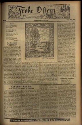 Zweite Ausgabe vom Samstag, den 27. März 1937.