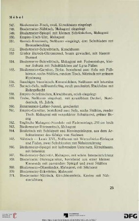 Möbel (Nr. 547-583)