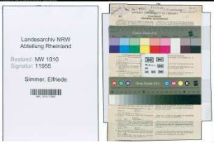 Entnazifizierung Elfriede Simmer , geb. 08.07.1906 (Diakonisse)