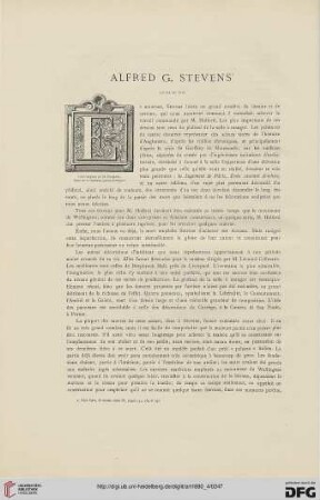 6: Alfred G. Stevens, [4]