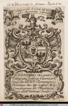 Wappen des Prälaten Hieronymus von Thiernstein
