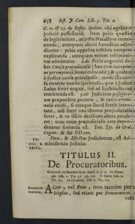 Titulus II. De Procuratoribus.