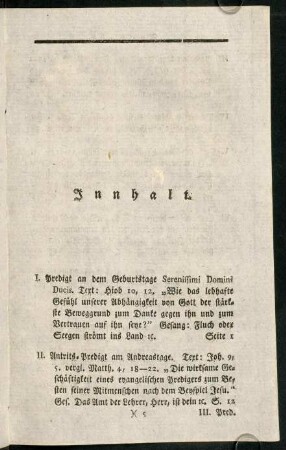 IX-XII, Inhalt.