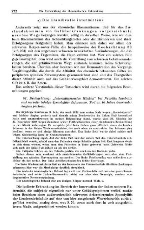 a) Die Claudicatio intermittens