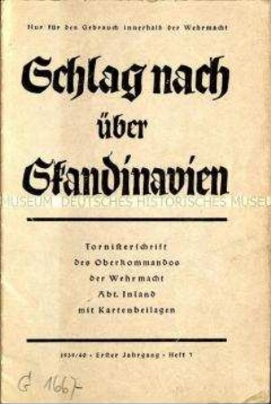 Sogenannte Tornisterschrift des Oberkommandos der Wehrmacht über Skandinavien