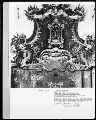 Stuhl des Seligen Andochius, Priester und Märtyrer in Autun