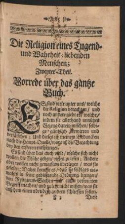 Die Religion eines Tugend- und Wahrheit-liebenden Menschen; Zweyter Theil.
