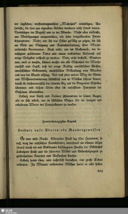Zweiundvierzigstes Kapitel: Leibniz ruft Platon als Bundesgenossen