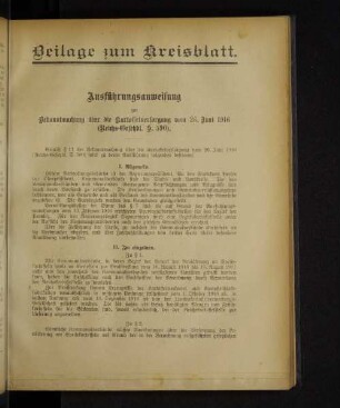 Beilage zum Kreisblatt.