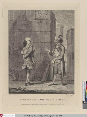 A FRENCH PETIT MAITRE and HIS VALET.