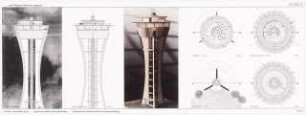 Wasserturm, Teltow Schinkelwettbewerb 1995: Ansichten, Grundrisse 1:200