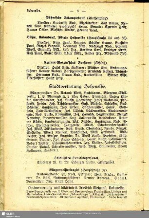 Stadtvertretung Hohenelbe