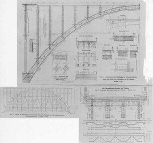 Armierungsplan der Gmündertobelbrücke, Schema : Technikgeschichte | Industrie und Technik | Beton (Betonbauten)