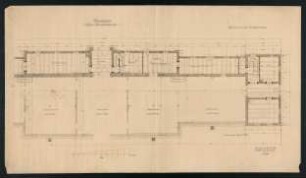 1 Plan (sw-Lithographie), Neubau Gewächshaus im Alten Botanischen Garten: Grundriss des Erdgeschosses