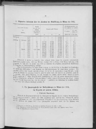 2. Allgemeine Uebersicht über die Zunahme der Bevölkerung in Altona bis 1885.