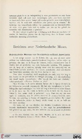Nederlandsche Museum voor Geschiedenis en Kunst. Aanwinsten