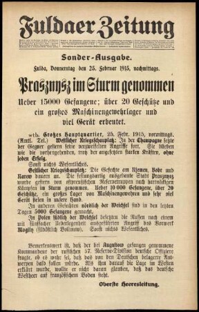Ausgabe vom Donnerstag, den 25. Februar 1915.
