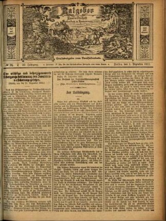 Ausgabe vom Sonntag, den 01. Dezember 1912.