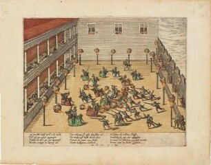 Beschreibung derer Fürstlicher Güligscher ec. Hochzeit: Turnier im Schlosshof am 23. Juni 1585