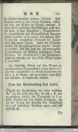 Von der Verstopfung des Leibs