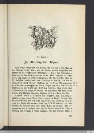 XI. Kapitel: In Stellung bei Ripont