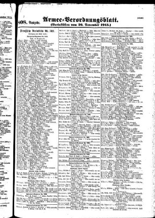 808. Ausgabe. Freitag, 26. November 1915