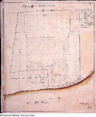 Plan für einen Garten mit Schloß (Übigau bei Dresden ?), Blatt 3