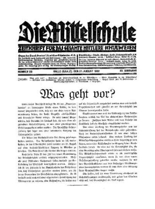 Was geht vor?
