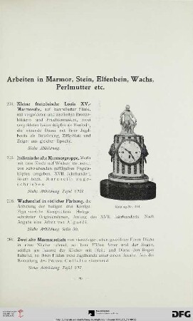Arbeiten in Marmor, Stein, Elfenbein, Wachs, Perlmutter etc. (Nr. 204-283b)