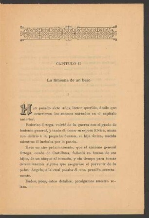 Capítulo II : La limosna de un beso
