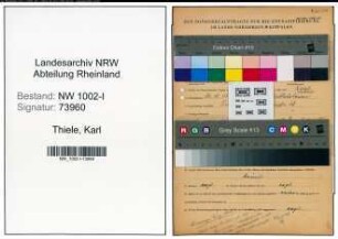 Entnazifizierung Karl Thiele , geb. 30.11.1891 (Arbeiter)