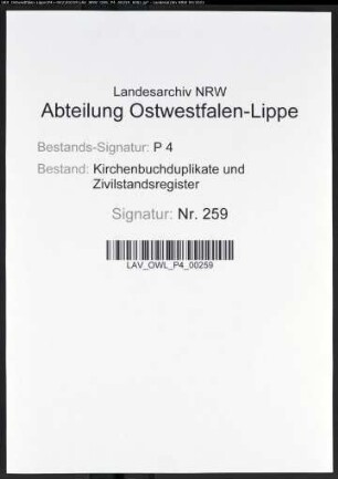 Kirchenbuchduplikat der evangelischen Gemeinde Westerhofen-Syburg, Kreis Iserlohn (GHT 1853-1864). (Gemeinde: Evangelische Gemeinde)