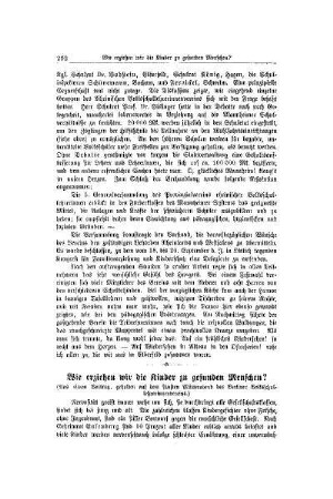 Wie erziehen wir die Kinder zu gesunden Menschen? : (aus einem Vortrag, gehalten auf dem fünften Mütterabend des Berliner Volksschullehrerinnenvereins)