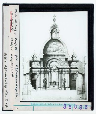 Würzburg: Schönbornkapelle, Entwurf. M. von Welsch
