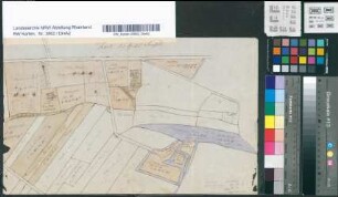 Karte des Gutes Sonsfeld [an der Chaussee nach Wesel. Mit Angabe der Größe der Parzellen.]