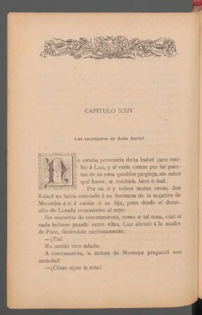 Capítulo XXIV - Los escrúpulos de doña Isabel