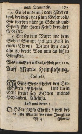 Auff Mariae Heimsuchung.