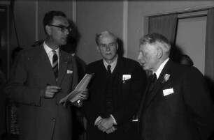 9. Tagung 1959 Physiker: Graf Lennart Bernadotte, Paul Dirac, Sir George P. Thomson