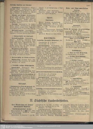 II. Sächsische Landesbehörden