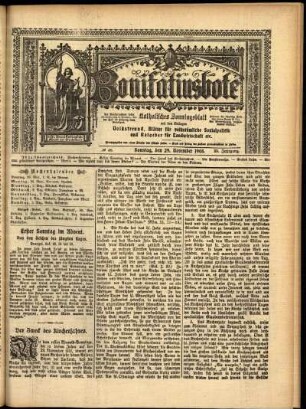 Erste Ausgabe vom Sonntag, den 29. November 1908.