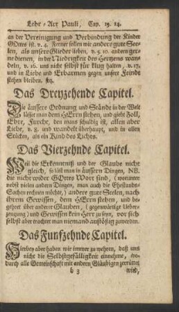 Das Funfzehende Capitel