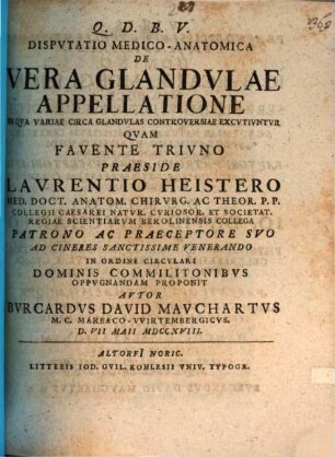De vera glandulae appellatione