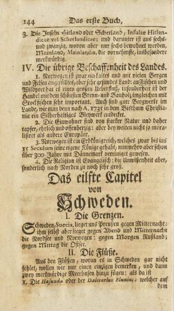 Das eilfte Capitel. von Schweden