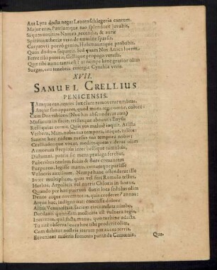 XVII. Samuel Crellius Penicensis.