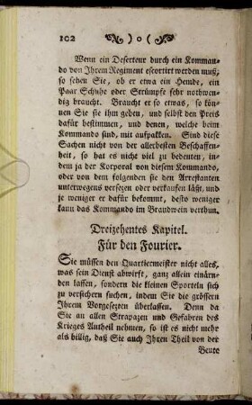 Dreizehntes Kapitel. Für den Fourier.