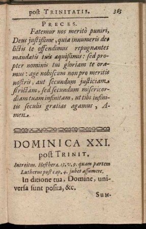 Dominica XXI. Post Trinitatis. - Dominica XXV. post Trinitatis.
