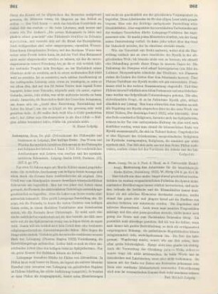 261-262 [Rezension] Leisegang, Hans, Die vorchristlichen Anschauungen und Lehren vom pneuma und der mystisch-intuitiven Erkenntnis