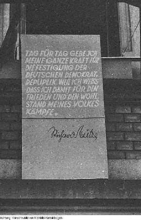 Kreis Riesa, Volkskorrespondenten der Sächsischen Zeitung, Dresden, Hausfriedenskomitee des Bischofswegs 46, die Korrespondenten Giesela Rink und, Al. Holterith, 7. Juli 1950