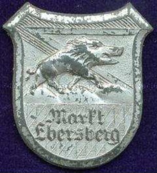 WHW-Abzeichen, Städtewappen: Markt Ebersberg, Straßensammlung im Gau München-Oberbayern vom 6./7. Januar 1940