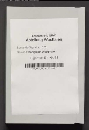 Verkauf der zum aufgehobenen Damenstift Schildesche gehörenden und im Königreich Westphalen liegenden Grundstücke und Prästationen